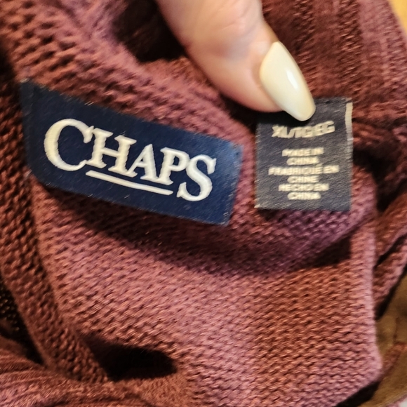 Chaps men's sweater burgundy size XL - Picture 2 of 4